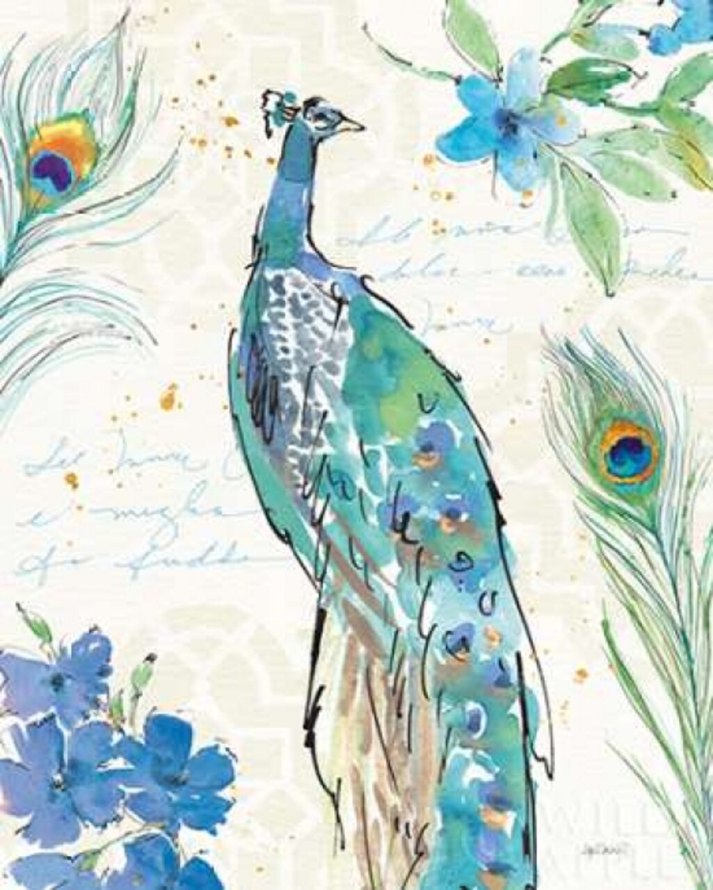 Peacock Garden II Poster Print by Anne Tavoletti - Item # VARPDX30421